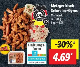 Lidl Metzgerfrisch Schweine Gyros 750 g Angebot