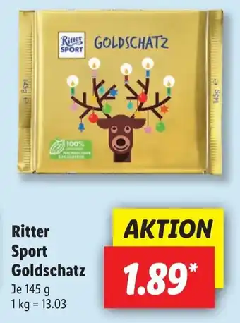 Lidl Ritter Sport Goldschatz 145 g Angebot