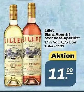 NETTO Lillet Blance Aperitif Oder Rosé Apéritif Angebot