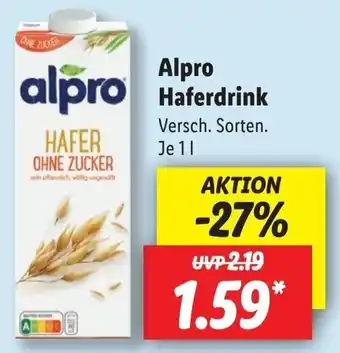 Lidl Alpro Haferdrink 1 L Angebot