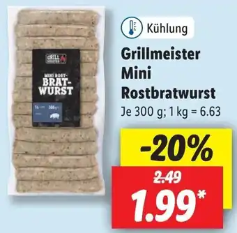 Lidl Grillmeister Mini Rostbratwurst 300 g Angebot