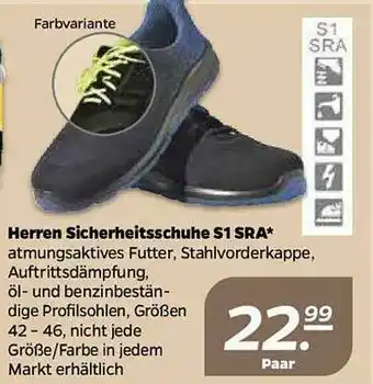 NETTO Herren Sicherheitsschuhe S1 Sra Angebot