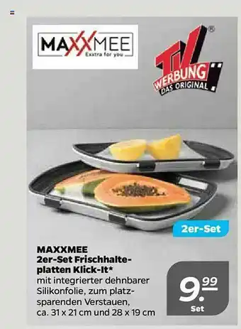 NETTO Maxxmee 2er Set Frischhalte Platten Klick -it Angebot