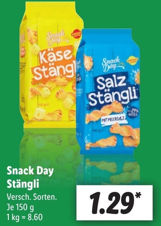 Snack Day Stängli 150 g Angebot bei Lidl