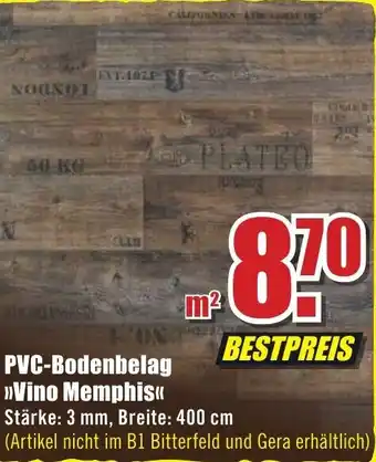 B1 Discount Baumarkt PVC Bodenbelag ,,Vino Memphis" Angebot