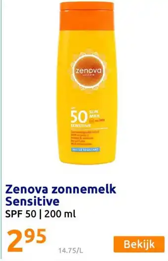 Action Zenova Zonnemelk Sensitive 200ml Angebot