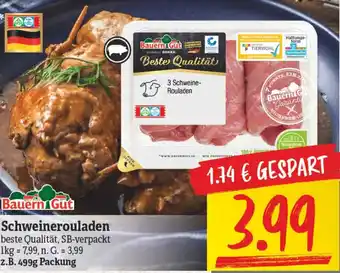 NP Discount Bauern Gut Schweinerouladen 499 g Packung Angebot