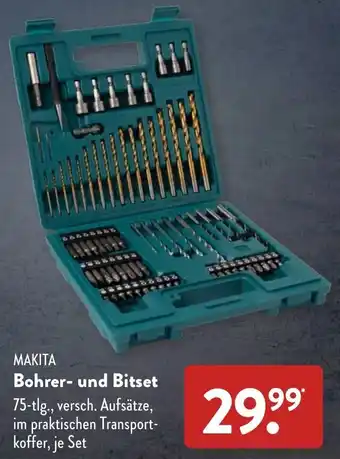 Aldi Süd Makita Bohrer und Bitset 75-tlg. Angebot