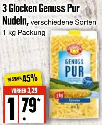 Edeka Frischemarkt 3 Glocken Genuss Pur Nudeln 1 kg Packung Angebot