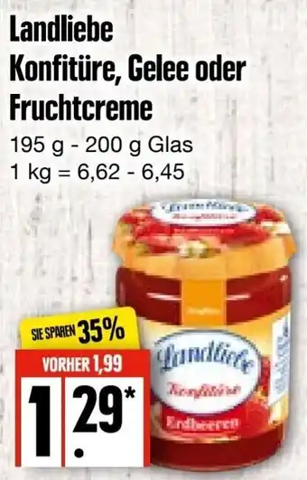 Edeka Frischemarkt Landliebe Konfitüre, Gelee oder Fruchtcreme 195-200 g Glas Angebot