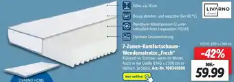 Lidl Livarno Home 7 Zonen Komfortschaum Wendematratze Fresh Angebot