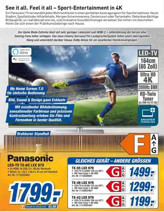 expert Techno Land Panasonic led-tv tx-65 lxx 979 Angebot