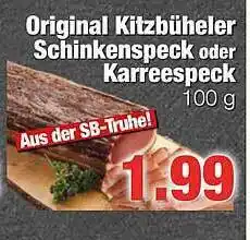 Edeka Scherer Original kitzbüheler schinkenspeck oder karreespeck Angebot