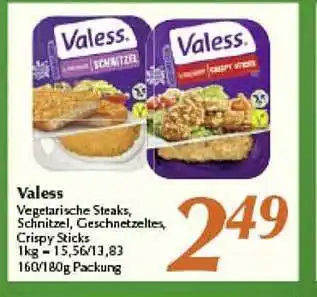 inkoop Valess vegetarische steaks, schnitzel, geschnetzeltes, crispy sticks Angebot