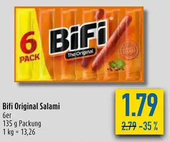 diska Bifi Original Salami 6er 135 g Packung Angebot