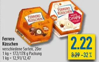 diska Ferrero Küsschen 172/178 g Packung Angebot