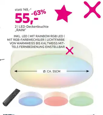 Mömax LED Deckenleuchte Raini Angebot