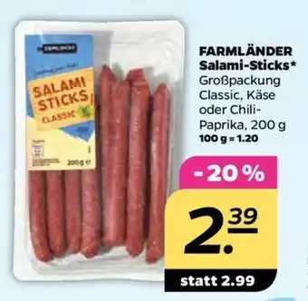 NETTO Farmländer Salami Sticks 200g Angebot