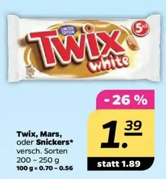 NETTO Twix, Mars oder Snickers 200-250g Angebot