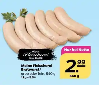 NETTO Meine Fleischerei Bratwurst 540g Angebot