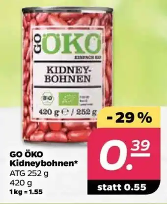 NETTO Go öko Kidneybohnen 420g Angebot