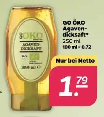 NETTO Go öko Agavendicksaft 250ml Angebot