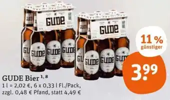 tegut Gude Bier 6x0,33 L Angebot