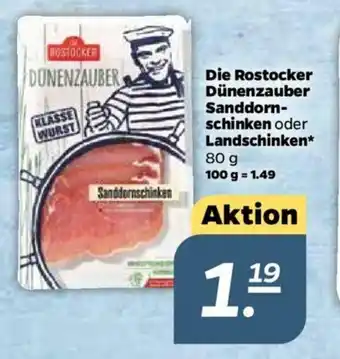 NETTO Die Rostocker Dünenzauber Sanddornschinken oder Landschinken 80g Angebot