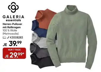 Galeria Galeria Essentials Herren Pullover mit Rollkragen Angebot