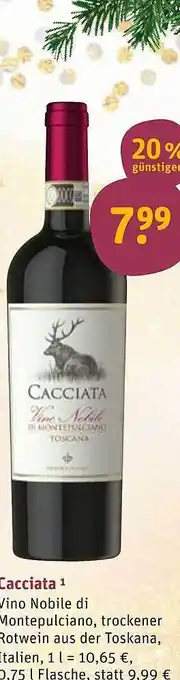 tegut Cacciata vino nobile di montepulciano, trockener rotwein aus der toskana Angebot