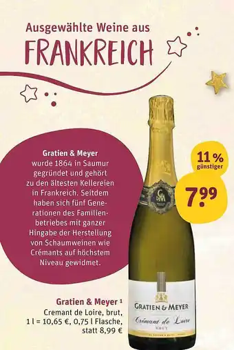 tegut Gratien & meyer cremant de loire, brut Angebot