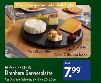 Aldi Nord Home creation drehbare servierplatte Angebot