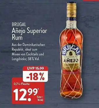 Aldi Nord Brugal añejo superior rum Angebot