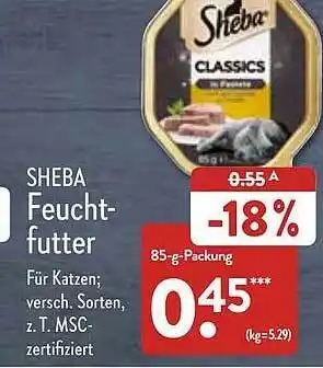 Aldi Nord Sheba feuchtfutter Angebot