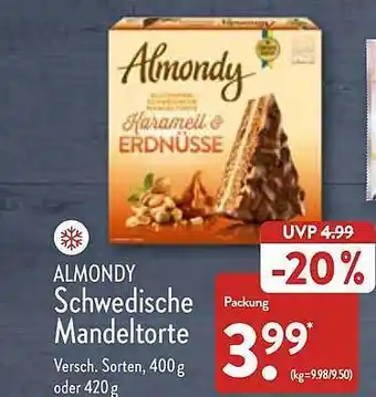 Aldi Nord Almondy schwedische mandeltorte Angebot