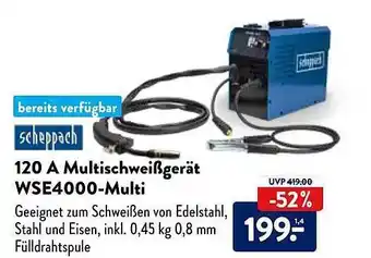 Aldi Süd Scheppach 120 a multischweißgerät wse4000-multi Angebot