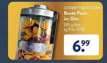 Aldi Süd Gourmet finest cuisine bunte pasta im glas Angebot