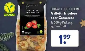 Aldi Süd Gourmet finest cuisine galletti tricolore oder casarecce Angebot