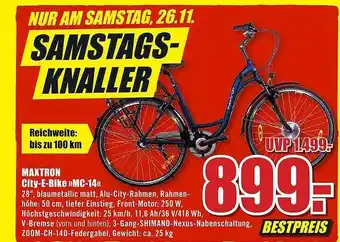 B1 Discount Baumarkt Maxton city-e-bike »mc-14« Angebot