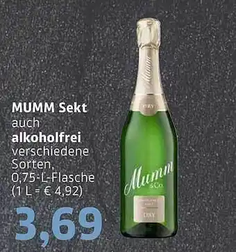 BUNGERT Mumm sekt auch alkoholfrei Angebot