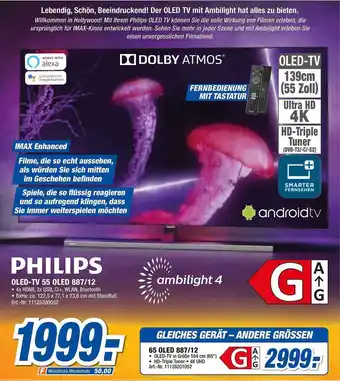 expert Techno Land Philips oled-tv 55 oled 887 12 Angebot