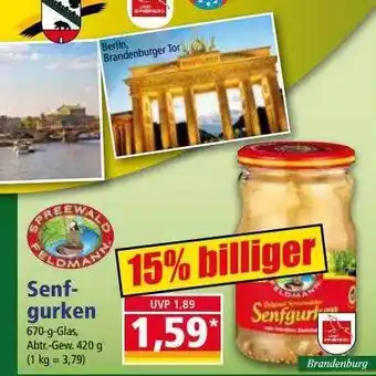 Norma Senfgurken spreewald feldmann Angebot