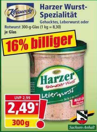 Norma Keunecke harzer wurst-spezialität Angebot