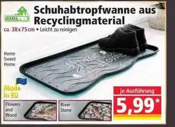 Norma Toptex schuhabtropfwanne aus recyclingmaterial Angebot