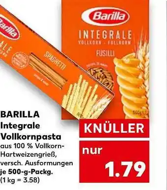 Kaufland Barilla integrale vollkornpasta Angebot