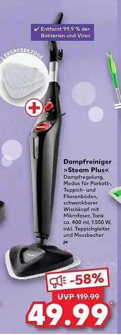 Kaufland Vileda dampfreiniger „steam plus“ Angebot