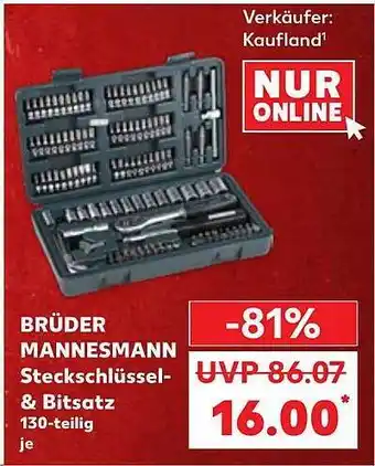 Kaufland Brüder mannesmann steckschlüssel- & bitsatz Angebot