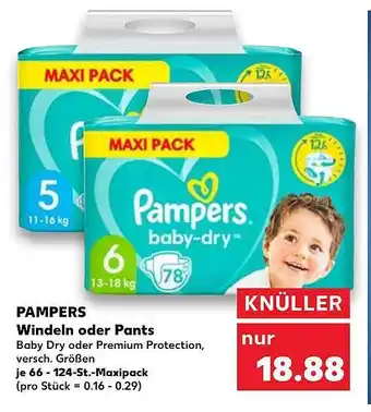 Kaufland Pampers windeln oder pants Angebot