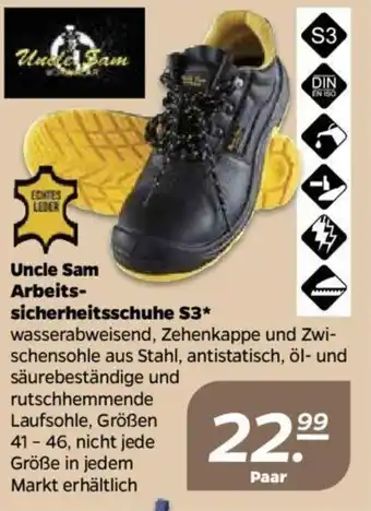 NETTO Uncle Sam Arbeitssicherheitsschuhe S3 Angebot