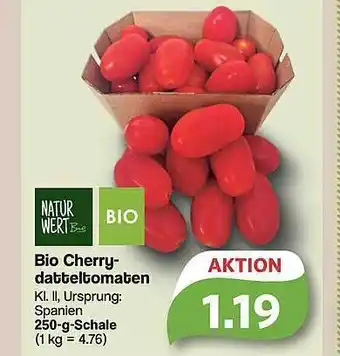 Famila Nord West Natur wert bio cherrydatteltomaten Angebot